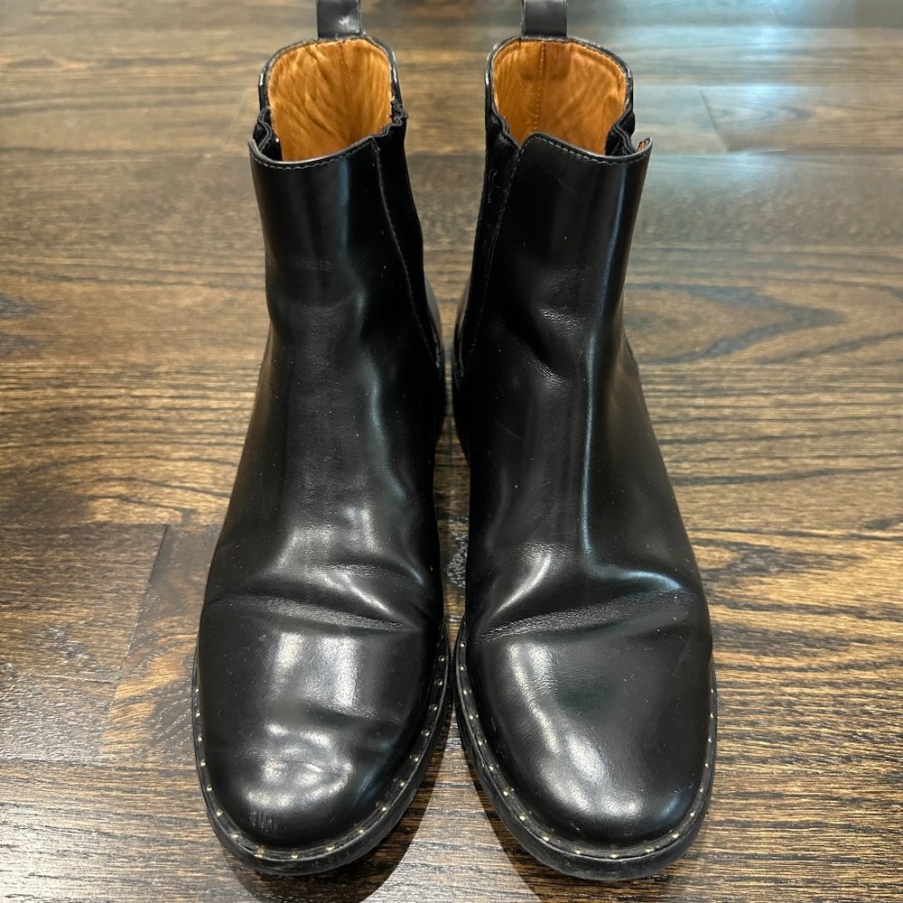 Sezane Leather Studded Chelsea Boot